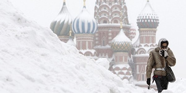 На Москву обрушился сильный снегопад