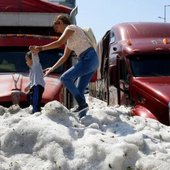Город в Мексике завалило полутораметровым слоем снега