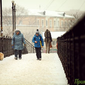 Вчера во Владивостоке прошел снег