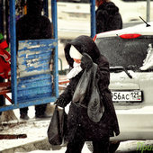 Вчера во Владивостоке прошел снег