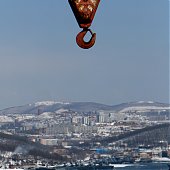 Весна на стройке моста на о.Русский (ФОТО)