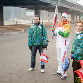 Эстафета олимпийского огня во Владивостоке