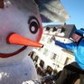 В Баварии слепили гигантского снеговика