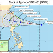 Тайфун «Гони» достиг территории Филиппин