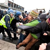  Демонстранты на конференции в Копенгагене(ФОТО)