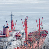 Зимняя жизнь морского города