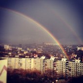Дождь и радугу увидели горожане в понедельник во Владивостоке