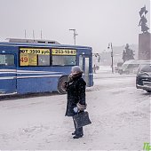 Циклон засыпал Владивосток снегом