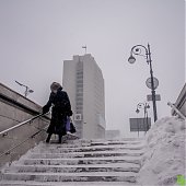 Циклон засыпал Владивосток снегом