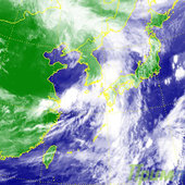 Южный циклон вечером выйдет в северо-западную часть Японского моря