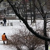 В Приморье выпал снег