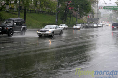 Дождливая погода вчера была в Приморье