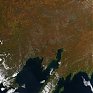 Яркие краски осени: вид из космоса