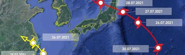 О тайфунах в Тихом океане (ТРАЕКТОРИЯ)