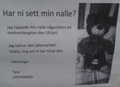 Полиция ищет плюшевого медведя